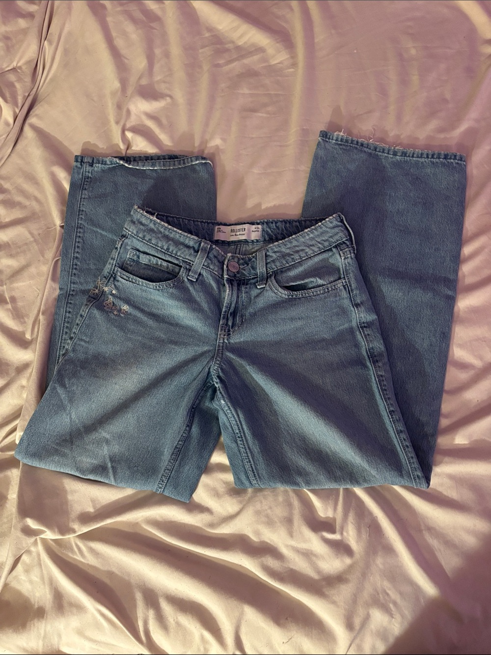 Hollister Light Blue Wide Leg Jeans